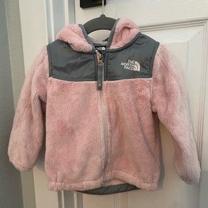 Baby Girl Pink & Grey The North Face Fleece Hoodie
